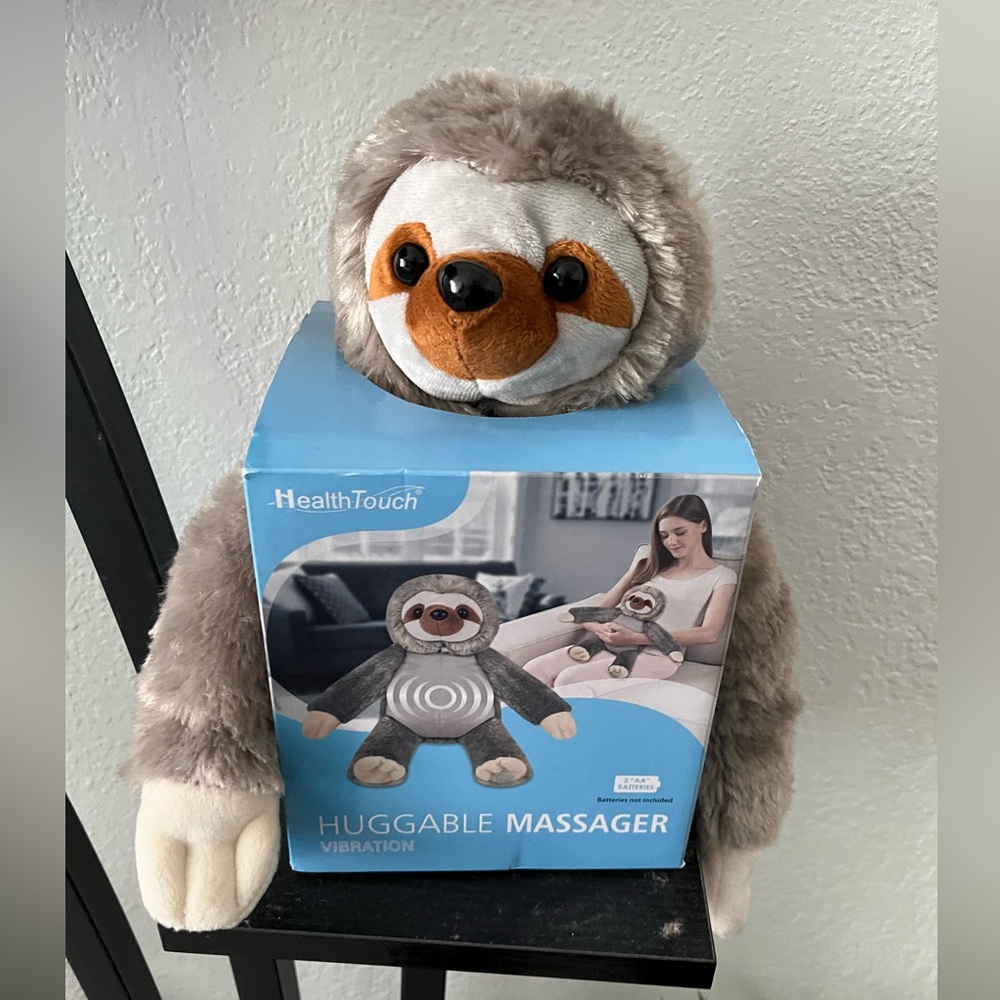 NWT Health Touch Huggable Massager - Vibration - Sloth